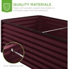 image:imageBest Choice Products 6x3x2ft Outdoor Metal Raised Garden Bed Deep Root Box Planter for Vegetables Flowers Herbs 269 Gallon Capacity 100 Non Toxic Materials  Gun MetalBurgundy