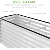 image:imageBest Choice Products 6x3x2ft Outdoor Metal Raised Garden Bed Deep Root Box Planter for Vegetables Flowers Herbs 269 Gallon Capacity 100 Non Toxic Materials  Gun MetalWhite