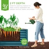 image:imageBest Choice Products 6x3x2ft Outdoor Metal Raised Garden Bed Deep Root Box Planter for Vegetables Flowers Herbs 269 Gallon Capacity 100 Non Toxic Materials  Gun MetalPeacock Blue