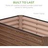 image:imageBest Choice Products 6x3x2ft Outdoor Metal Raised Garden Bed Deep Root Box Planter for Vegetables Flowers Herbs 269 Gallon Capacity 100 Non Toxic Materials  Gun MetalDark Brown Wood Grain