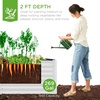 image:imageBest Choice Products 6x3x2ft Outdoor Metal Raised Garden Bed Deep Root Box Planter for Vegetables Flowers Herbs 269 Gallon Capacity 100 Non Toxic Materials  Gun MetalWhite