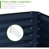 image:imageBest Choice Products 6x3x2ft Outdoor Metal Raised Garden Bed Deep Root Box Planter for Vegetables Flowers Herbs 269 Gallon Capacity 100 Non Toxic Materials  Gun MetalNavy