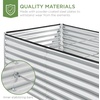 image:imageBest Choice Products 6x3x2ft Outdoor Metal Raised Garden Bed Deep Root Box Planter for Vegetables Flowers Herbs 269 Gallon Capacity 100 Non Toxic Materials  Gun MetalGalvanized