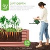 image:imageBest Choice Products 6x3x2ft Outdoor Metal Raised Garden Bed Deep Root Box Planter for Vegetables Flowers Herbs 269 Gallon Capacity 100 Non Toxic Materials  Gun MetalTerracotta