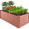image:imageBest Choice Products 6x3x2ft Outdoor Metal Raised Garden Bed Deep Root Box Planter for Vegetables Flowers Herbs 269 Gallon Capacity 100 Non Toxic Materials  Gun MetalTerracotta