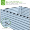 image:imageBest Choice Products 6x3x2ft Outdoor Metal Raised Garden Bed Deep Root Box Planter for Vegetables Flowers Herbs 269 Gallon Capacity 100 Non Toxic Materials  Gun MetalMist Blue