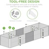 image:imageBest Choice Products 6x3x2ft Outdoor Metal Raised Garden Bed Deep Root Box Planter for Vegetables Flowers Herbs 269 Gallon Capacity 100 Non Toxic Materials  Gun MetalGalvanized