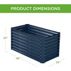 image:imageBest Choice Products 6x3x2ft Outdoor Metal Raised Garden Bed Deep Root Box Planter for Vegetables Flowers Herbs 269 Gallon Capacity 100 Non Toxic Materials  Gun MetalNavy