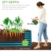 image:imageBest Choice Products 6x3x2ft Outdoor Metal Raised Garden Bed Deep Root Box Planter for Vegetables Flowers Herbs 269 Gallon Capacity 100 Non Toxic Materials  Gun MetalPeacock Blue