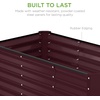 image:imageBest Choice Products 6x3x2ft Outdoor Metal Raised Garden Bed Deep Root Box Planter for Vegetables Flowers Herbs 269 Gallon Capacity 100 Non Toxic Materials  Gun MetalBurgundy