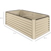 image:imageBest Choice Products 6x3x2ft Outdoor Metal Raised Garden Bed Deep Root Box Planter for Vegetables Flowers Herbs 269 Gallon Capacity 100 Non Toxic Materials  Gun MetalBeige