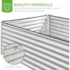 image:imageBest Choice Products 6x3x2ft Outdoor Metal Raised Garden Bed Deep Root Box Planter for Vegetables Flowers Herbs 269 Gallon Capacity 100 Non Toxic Materials  Gun MetalGalvanized