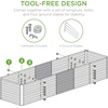 image:imageBest Choice Products 6x3x2ft Outdoor Metal Raised Garden Bed Deep Root Box Planter for Vegetables Flowers Herbs 269 Gallon Capacity 100 Non Toxic Materials  Gun MetalMoonlight Gray
