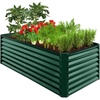 image:imageBest Choice Products 6x3x2ft Outdoor Metal Raised Garden Bed Deep Root Box Planter for Vegetables Flowers Herbs 269 Gallon Capacity 100 Non Toxic Materials  Gun MetalDark Green