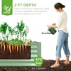 image:imageBest Choice Products 6x3x2ft Outdoor Metal Raised Garden Bed Deep Root Box Planter for Vegetables Flowers Herbs 269 Gallon Capacity 100 Non Toxic Materials  Gun MetalSage Green