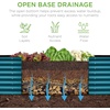image:imageBest Choice Products 6x3x2ft Outdoor Metal Raised Garden Bed Deep Root Box Planter for Vegetables Flowers Herbs 269 Gallon Capacity 100 Non Toxic Materials  Gun MetalPeacock Blue