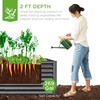 image:imageBest Choice Products 6x3x2ft Outdoor Metal Raised Garden Bed Deep Root Box Planter for Vegetables Flowers Herbs 269 Gallon Capacity 100 Non Toxic Materials  Gun MetalGun Metal
