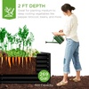 image:imageBest Choice Products 6x3x2ft Outdoor Metal Raised Garden Bed Deep Root Box Planter for Vegetables Flowers Herbs 269 Gallon Capacity 100 Non Toxic Materials  Gun MetalBlack