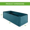 image:imageBest Choice Products 6x3x2ft Outdoor Metal Raised Garden Bed Deep Root Box Planter for Vegetables Flowers Herbs 269 Gallon Capacity 100 Non Toxic Materials  Gun MetalPeacock Blue