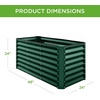image:imageBest Choice Products 6x3x2ft Outdoor Metal Raised Garden Bed Deep Root Box Planter for Vegetables Flowers Herbs 269 Gallon Capacity 100 Non Toxic Materials  Gun MetalDark Green
