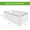 image:imageBest Choice Products 6x3x2ft Outdoor Metal Raised Garden Bed Deep Root Box Planter for Vegetables Flowers Herbs 269 Gallon Capacity 100 Non Toxic Materials  Gun MetalWhite