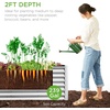image:imageBest Choice Products 6x3x2ft Outdoor Metal Raised Garden Bed Deep Root Box Planter for Vegetables Flowers Herbs 269 Gallon Capacity 100 Non Toxic Materials  Gun MetalGalvanized