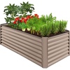 image:imageBest Choice Products 6x3x2ft Outdoor Metal Raised Garden Bed Deep Root Box Planter for Vegetables Flowers Herbs 269 Gallon Capacity 100 Non Toxic Materials  Gun MetalTaupe