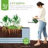 image:imageBest Choice Products 6x3x2ft Outdoor Metal Raised Garden Bed Deep Root Box Planter for Vegetables Flowers Herbs 269 Gallon Capacity 100 Non Toxic Materials  Gun MetalMist Blue