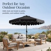 image:imageBest Choice Products 9ft Patio Market Umbrella with Scallop Trim UVFadeResistant 210g Canopy Crank amp Tilt Wind Vent HeavyDuty Frame  TanBlack