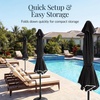 image:imageBest Choice Products 9ft Patio Market Umbrella with Scallop Trim UVFadeResistant 210g Canopy Crank amp Tilt Wind Vent HeavyDuty Frame  TanBlack