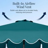 image:imageBest Choice Products 9ft Patio Market Umbrella with Scallop Trim UVFadeResistant 210g Canopy Crank amp Tilt Wind Vent HeavyDuty Frame  TanCerulean