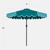 image:imageBest Choice Products 9ft Patio Market Umbrella with Scallop Trim UVFadeResistant 210g Canopy Crank amp Tilt Wind Vent HeavyDuty Frame  TanCerulean