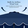image:imageBest Choice Products 9ft Patio Market Umbrella with Scallop Trim UVFadeResistant 210g Canopy Crank amp Tilt Wind Vent HeavyDuty Frame  TanNavy Blue