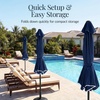 image:imageBest Choice Products 9ft Patio Market Umbrella with Scallop Trim UVFadeResistant 210g Canopy Crank amp Tilt Wind Vent HeavyDuty Frame  TanNavy Blue
