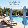 image:imageBest Choice Products 9ft Patio Market Umbrella with Scallop Trim UVFadeResistant 210g Canopy Crank amp Tilt Wind Vent HeavyDuty Frame  TanSky Blue
