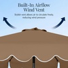 image:imageBest Choice Products 9ft Patio Market Umbrella with Scallop Trim UVFadeResistant 210g Canopy Crank amp Tilt Wind Vent HeavyDuty Frame  TanTan