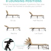 image:imageBest Choice Products Extra Wide Patio Chaise Lounge Chair Portable Outdoor Folding Recliner for Lawn w 8 Positions Handles 440lb Capacity  PeacockBeige