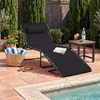 image:imageBest Choice Products Extra Wide Patio Chaise Lounge Chair Portable Outdoor Folding Recliner for Lawn w 8 Positions Handles 440lb Capacity  PeacockBlack