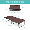 image:imageBest Choice Products Extra Wide Patio Chaise Lounge Chair Portable Outdoor Folding Recliner for Lawn w 8 Positions Handles 440lb Capacity  PeacockBrown