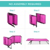 image:imageBest Choice Products Extra Wide Patio Chaise Lounge Chair Portable Outdoor Folding Recliner for Lawn w 8 Positions Handles 440lb Capacity  PeacockHot Pink