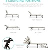 image:imageBest Choice Products Extra Wide Patio Chaise Lounge Chair Portable Outdoor Folding Recliner for Lawn w 8 Positions Handles 440lb Capacity  PeacockIvory
