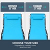 image:imageBest Choice Products Extra Wide Patio Chaise Lounge Chair Portable Outdoor Folding Recliner for Lawn w 8 Positions Handles 440lb Capacity  PeacockLight Blue