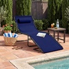 image:imageBest Choice Products Extra Wide Patio Chaise Lounge Chair Portable Outdoor Folding Recliner for Lawn w 8 Positions Handles 440lb Capacity  PeacockNavy