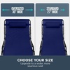 image:imageBest Choice Products Extra Wide Patio Chaise Lounge Chair Portable Outdoor Folding Recliner for Lawn w 8 Positions Handles 440lb Capacity  PeacockNavy
