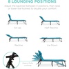 image:imageBest Choice Products Extra Wide Patio Chaise Lounge Chair Portable Outdoor Folding Recliner for Lawn w 8 Positions Handles 440lb Capacity  PeacockPeacock