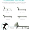 image:imageBest Choice Products Extra Wide Patio Chaise Lounge Chair Portable Outdoor Folding Recliner for Lawn w 8 Positions Handles 440lb Capacity  PeacockSage Green