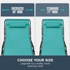 image:imageBest Choice Products Extra Wide Patio Chaise Lounge Chair Portable Outdoor Folding Recliner for Lawn w 8 Positions Handles 440lb Capacity  PeacockTeal