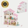 image:imageBest Choice Products Modern Wooden Dollhouse for Kids 3Story Doll House with 40 Furniture Accessories Interactive Dollhouse Set with Dolls MultiRoom Design for Girls amp Boys  SagePink