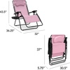 image:imageBest Choice Products Oversized Zero Gravity Chair Folding Outdoor Patio Lounge Recliner wCup Holder Accessory Tray Pillow  Dusty BlueBubblegum Pink