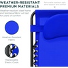 image:imageBest Choice Products Oversized Zero Gravity Chair Folding Outdoor Patio Lounge Recliner wCup Holder Accessory Tray Pillow  Dusty BlueCobalt Blue